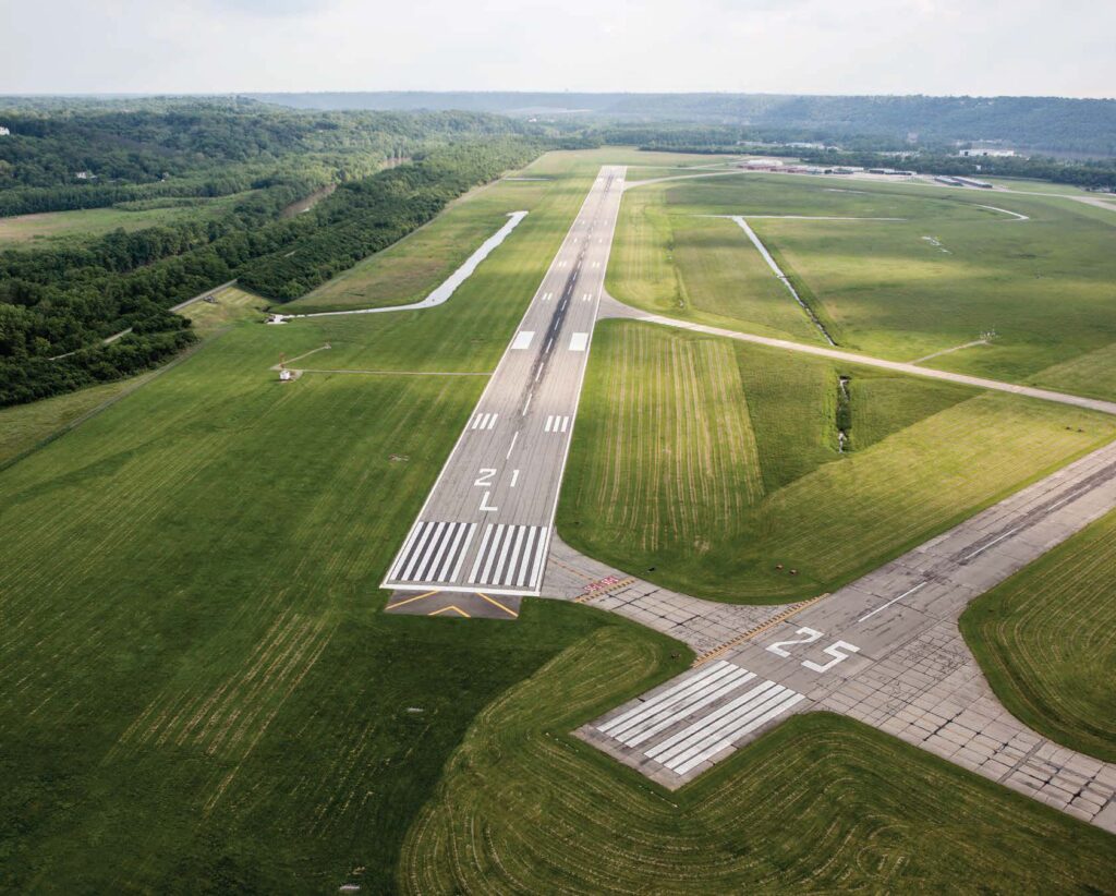 Cincinnati Municipal 
Airport-Lunken Field (KLUK) in Ohio caters to private aviation. [Credit: Adobe Stock]