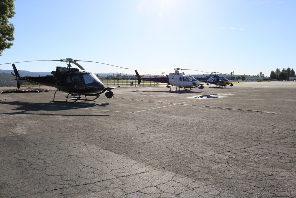 Helinet's ENG fleet of three Airbus H125 helicopters [Credit: Matt Leighton]