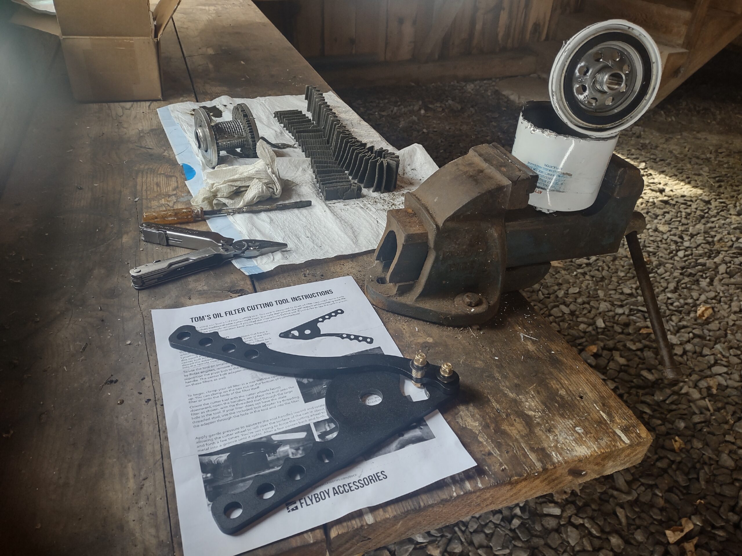 Tom’s Oil Filter Cutting Tool [Credit: Jonathan Welsh]