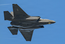A U.S. Air Force F-35A Lightning II takes off for exercise Cold Response at RAF Lakenheath, United Kingdom [Credit: U.S. Air Force, Airman 1st Class Sierra Casteel]