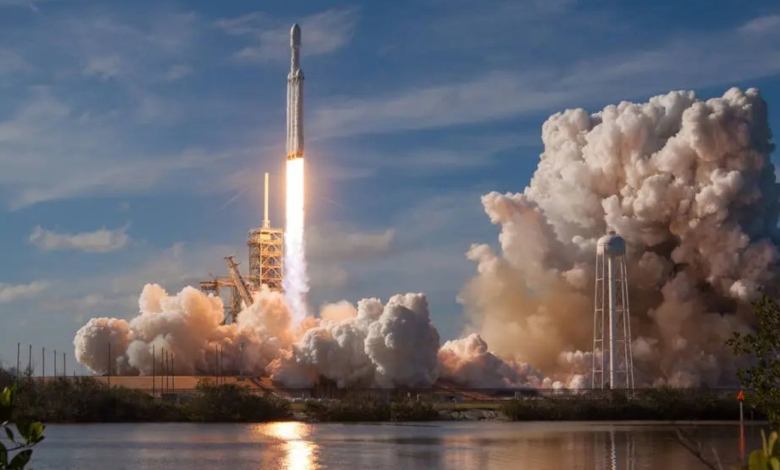 SpaceX Falcon Heavy rocket Kennedy Space Center Florida