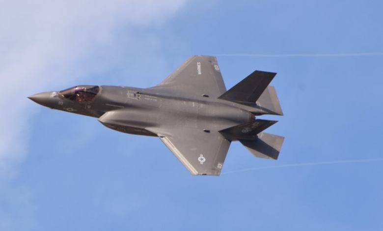 F-35 fighter jet in flight