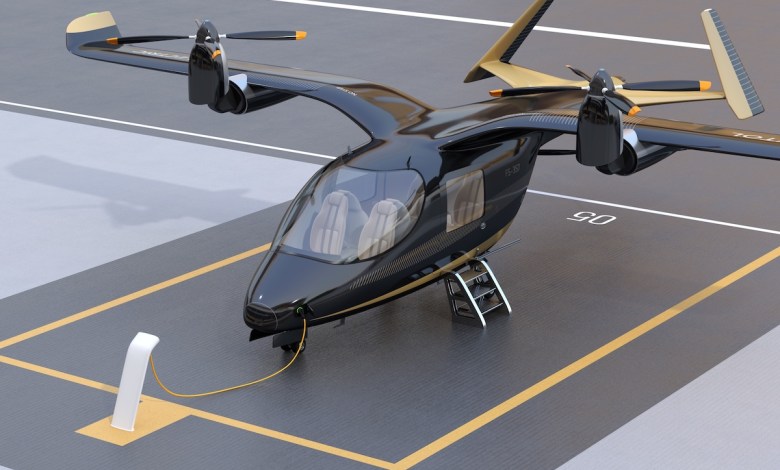3D rendering image of an eVTOL