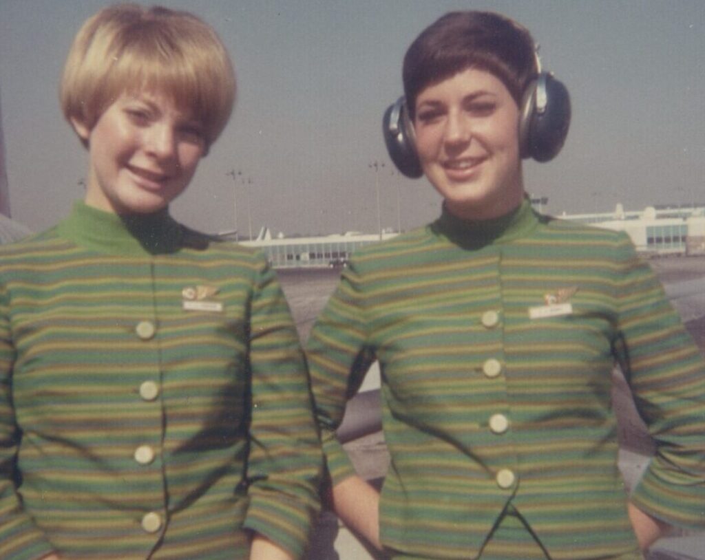 Northwest Airlines flight attendants pose for a photo in 1968. [Credit: Museum of Flight]