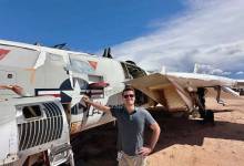 Firecrown Aviation Group president Ryan Ewing at the Air Force AMARG facility in Tucson, Arizona. [Credit: Connor O'Shea]