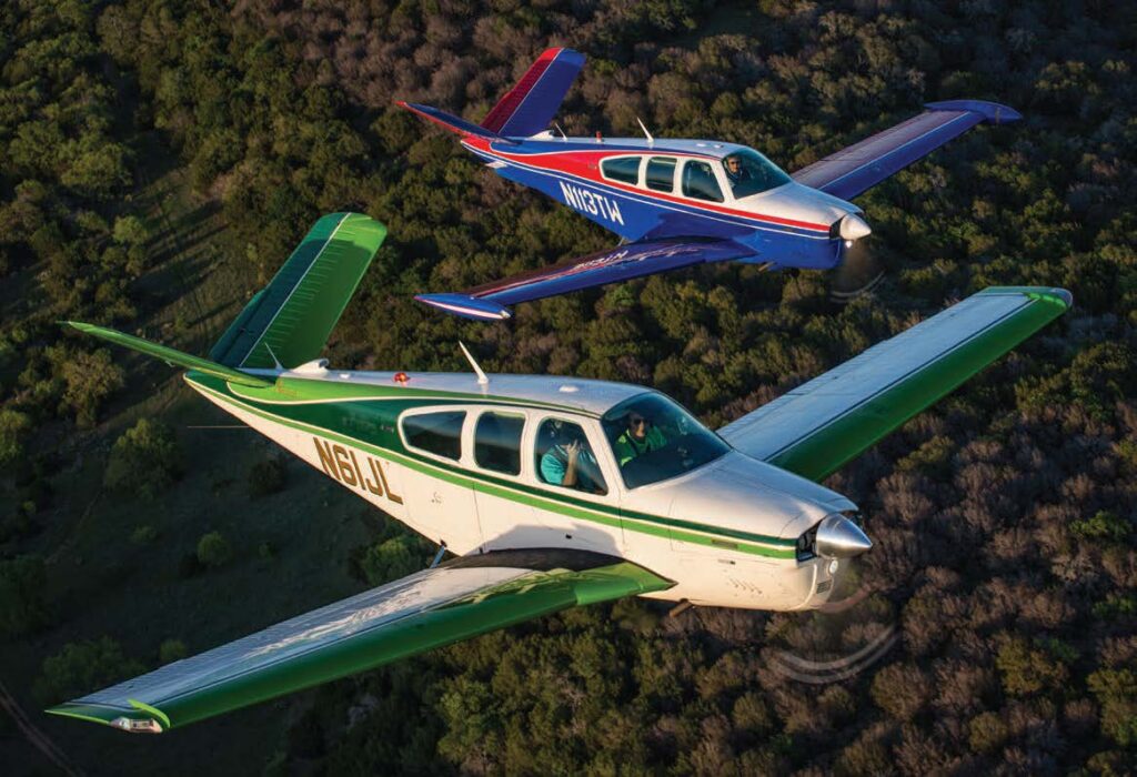 A pair of Beechcraft Bonanzas [Credit: Glenn Watson]