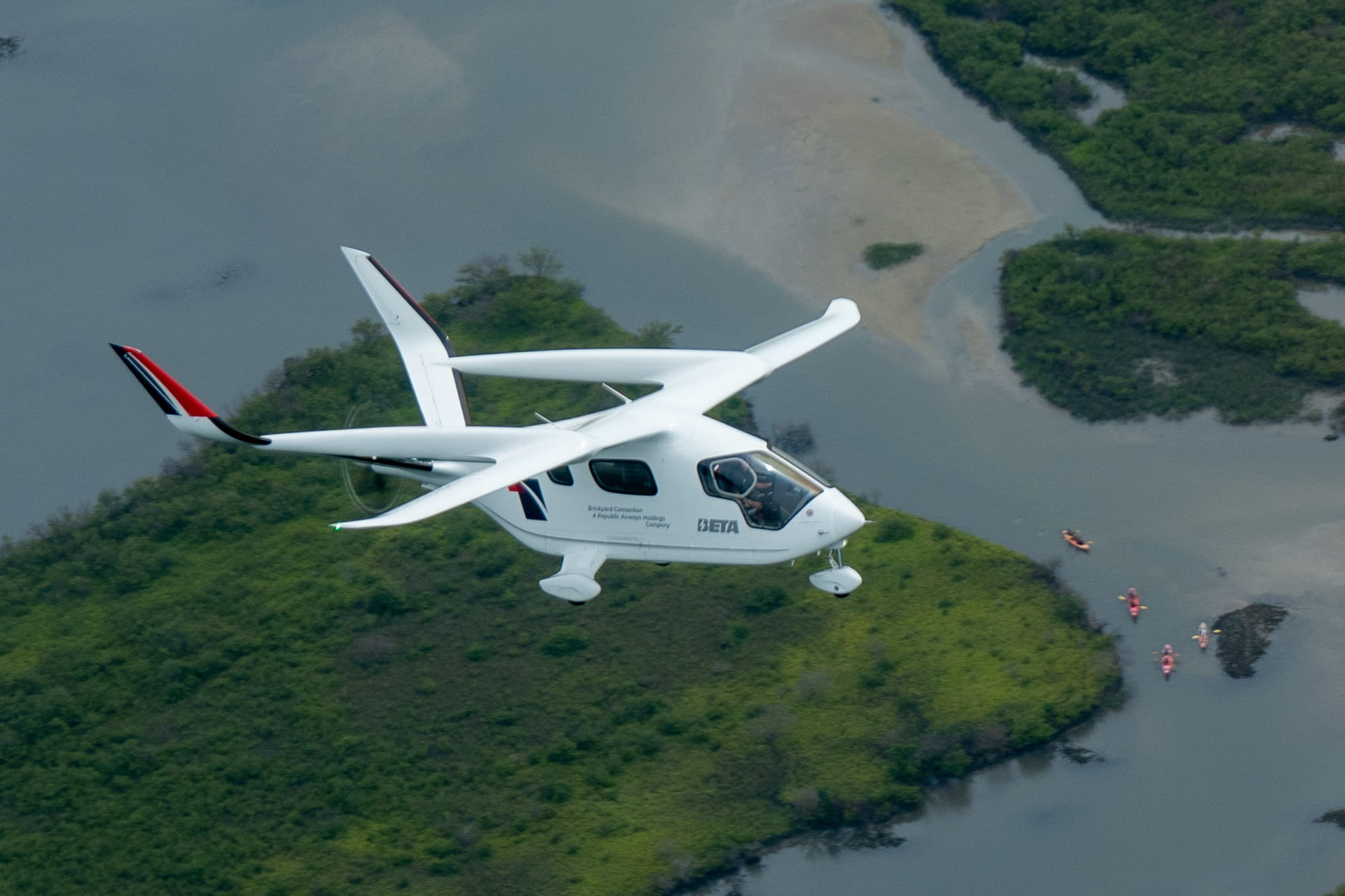 Beta Technologies electric Alia CX300 aircraft with Signature livery