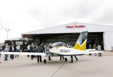 A Tecnam aircraft at the Flight Academy of South Texas [Credit: Jorge Whitley]
