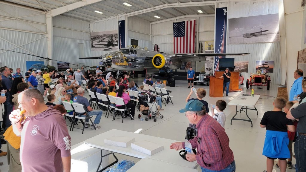 A vintage aircraft on display [Credit: Airplanes and Coffee]