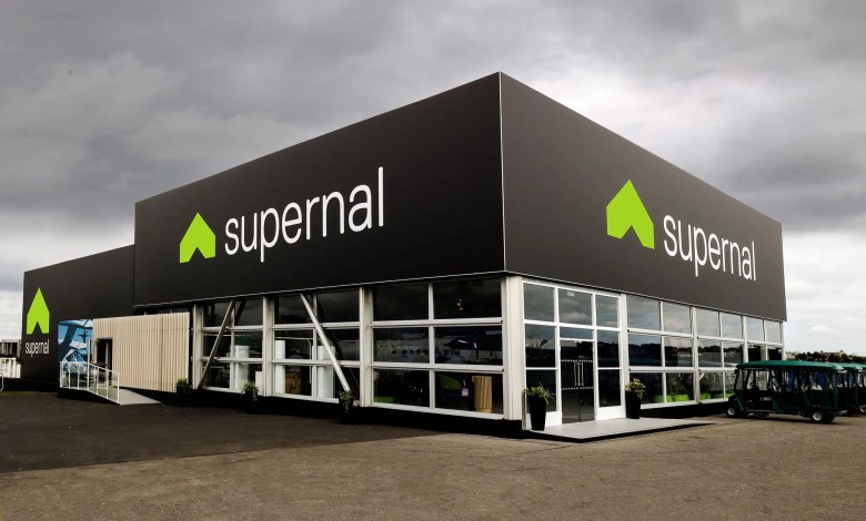 Supernal electric air taxi booth at Farnborough 2024