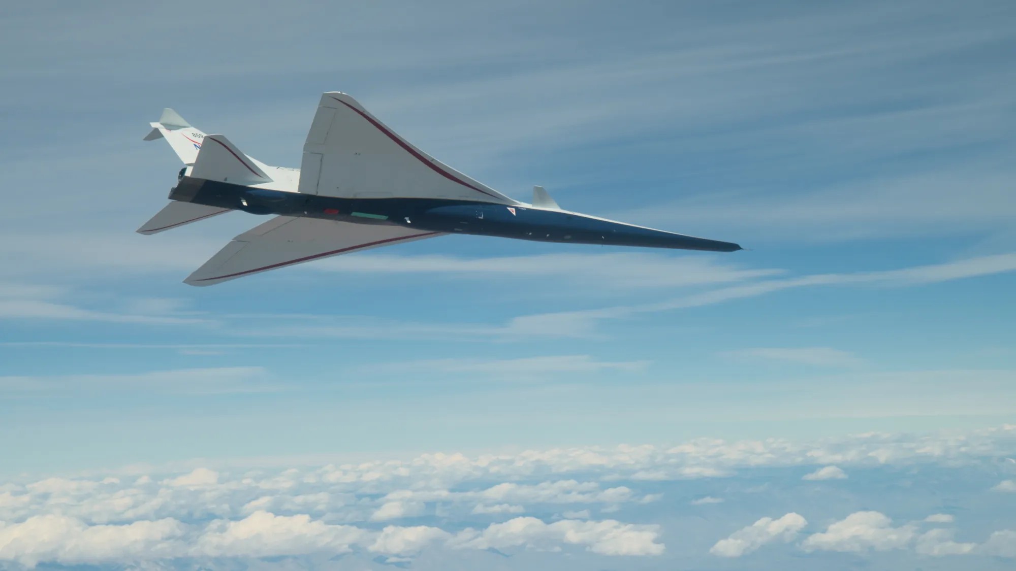 NASA Lockheed Martin X-59 experimental supersonic test aircraft