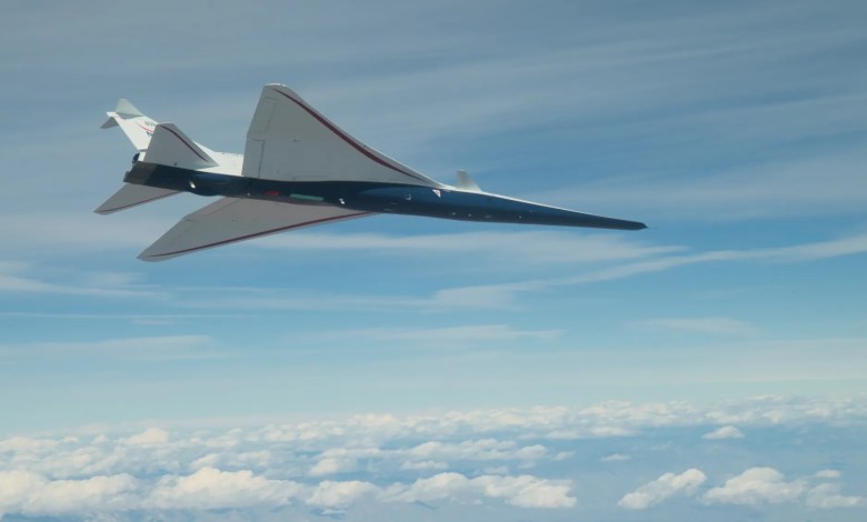NASA Lockheed Martin X-59 experimental supersonic test aircraft