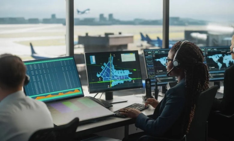 air traffic controllers (ATCs) in the control tower