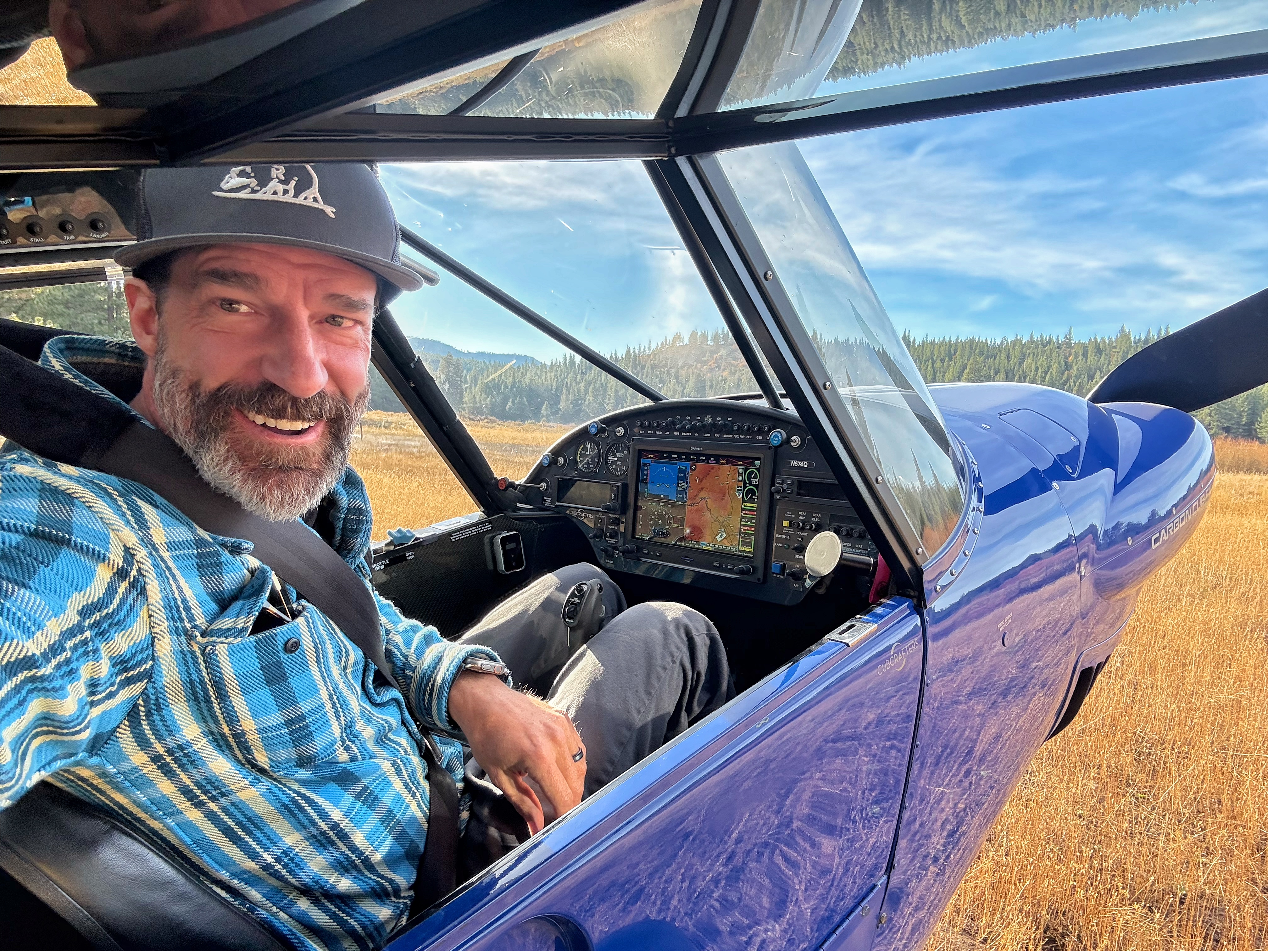 Grant Korgan flying a Carbon Cub FX-3 [Credit Grant Corgan]
