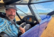 Grant Korgan flying a Carbon Cub FX-3 [Credit Grant Corgan]