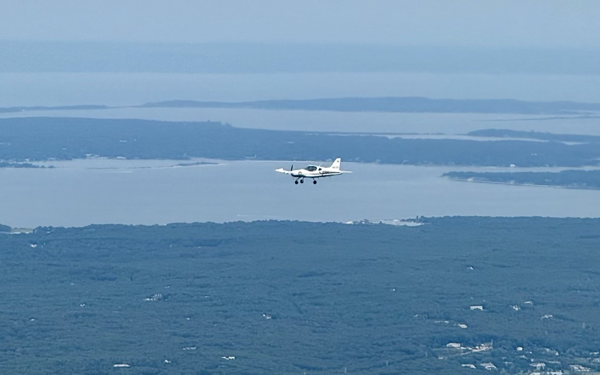 BRM Aero Bristell B23 Energic H55 electric propulsion system demonstration flight in New York