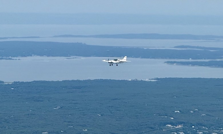 BRM Aero Bristell B23 Energic H55 electric propulsion system demonstration flight in New York