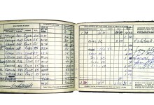 The author found the entry in her first pilot logbook for a required 350-mile solo cross-country flight in 1962. [Credit: Martha Lunken]