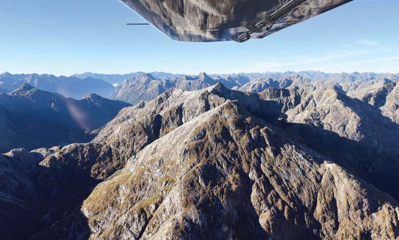 New Zealand’s mountain topography features sharp peaks of roughly the same height, rather than ridges. [Credit Max Trescott]