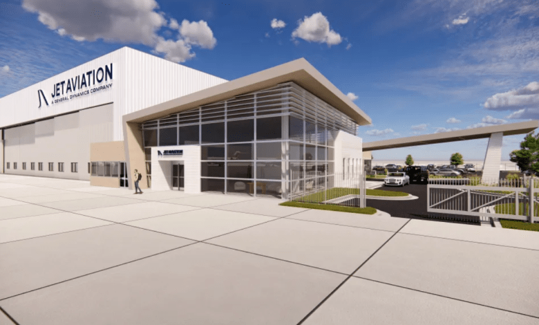 A rendering of the planned FBO [Credit: Jet Aviation]