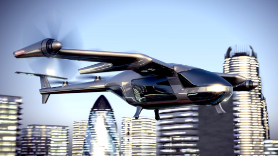 advanced air mobility aircraft rendering