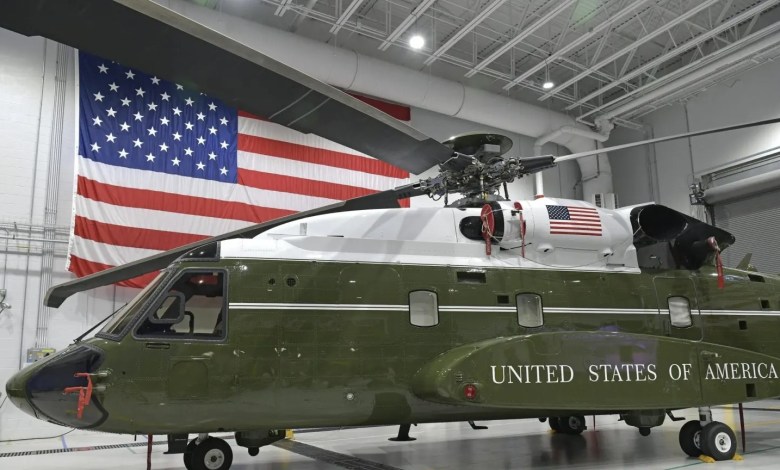 Sikorsky VH-92A S-92 helicopter in Marine One livery