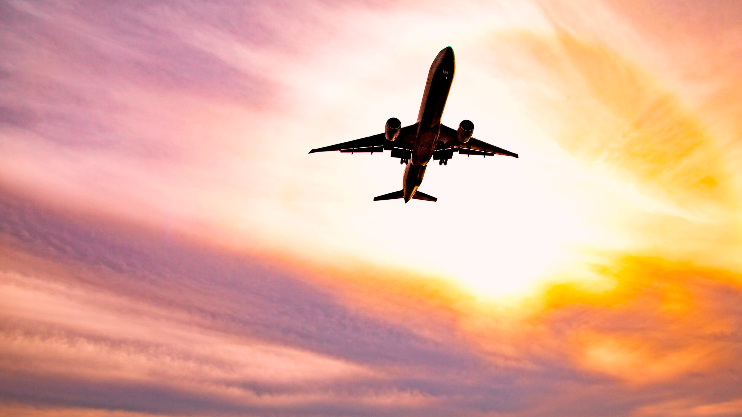 aircraft silhouette in the sky