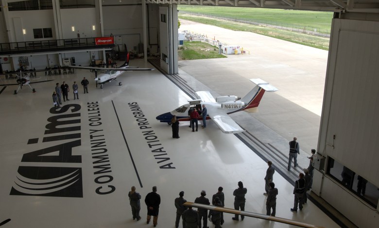 Aims Community College in Colorado takes the donation of a rare homebuilt jet for its aviation maintenance program. [Credit: Aims Community College]