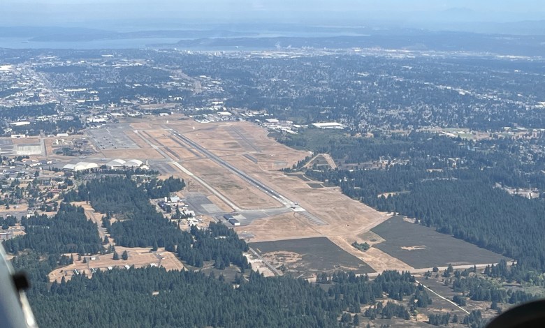 Aerial view of Joint Base Lewis-McChord in Tacoma, Washington [Credit: Meg Godlewski]
