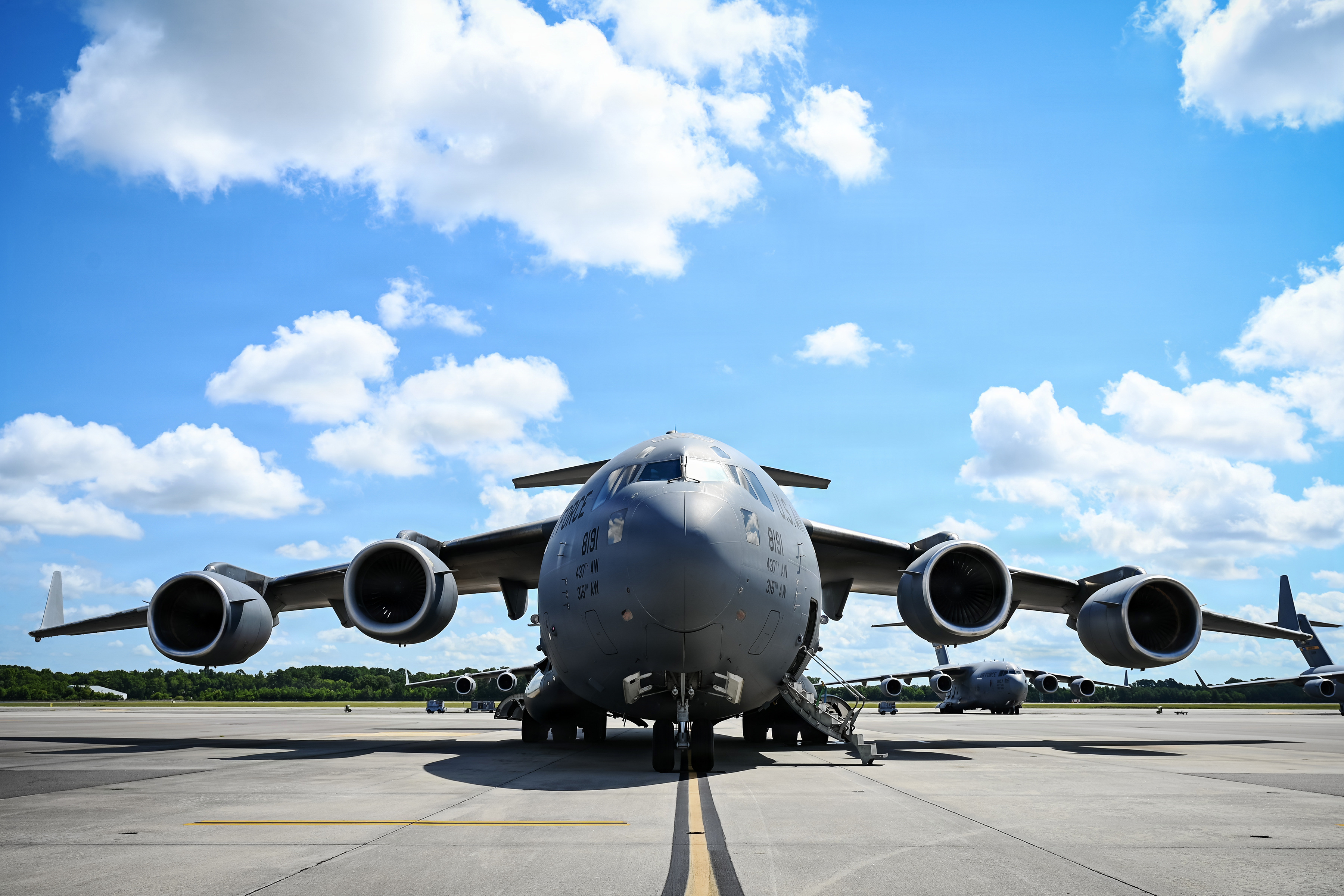 U.S. Air Force C-17 Globemaster at Joint Base Charleston in South Carolina
