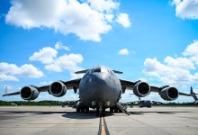 U.S. Air Force C-17 Globemaster at Joint Base Charleston in South Carolina