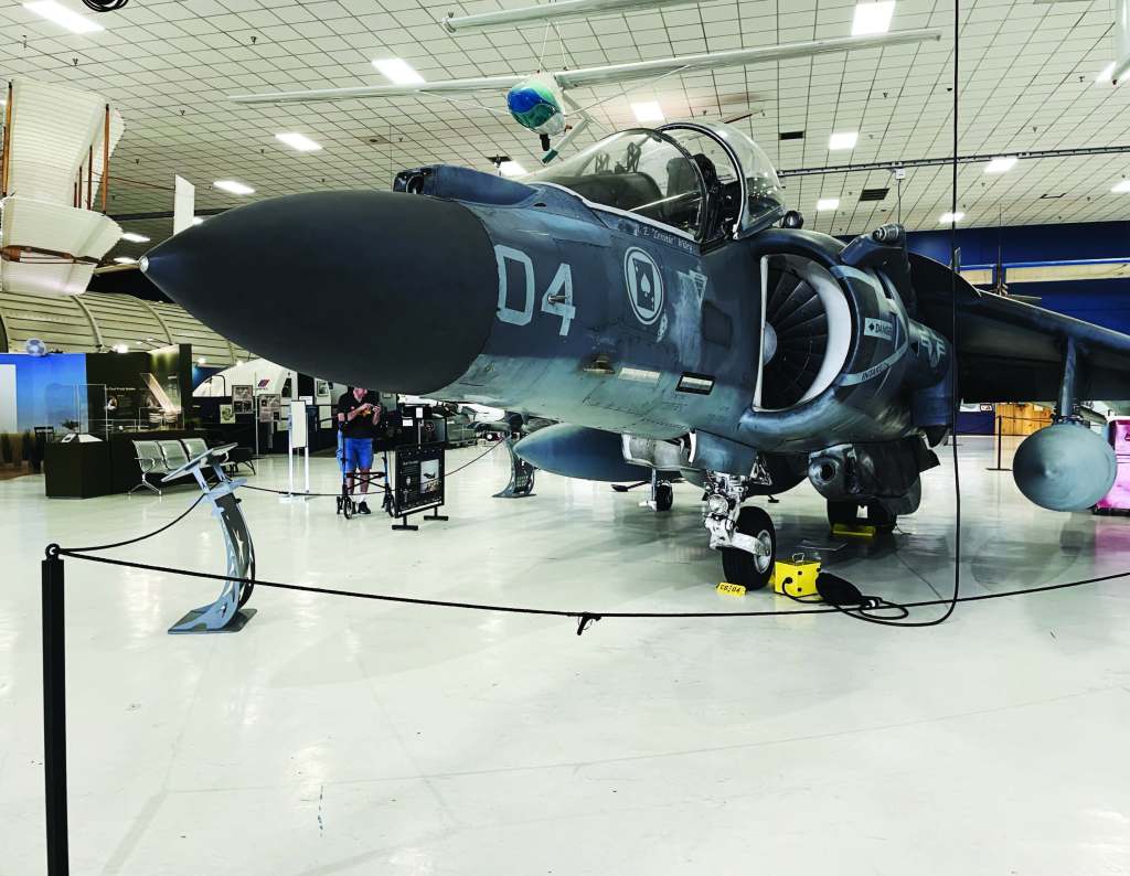 A McDonnell Douglas AV-8B II+ Harrier, noted for the third highest combat time of any Harrier in the world. [Credit: Rick Durden]