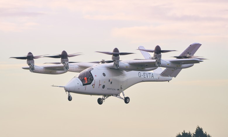 Vertical Aerospace prototype Valo electric eVTOL air taxi transition flight
