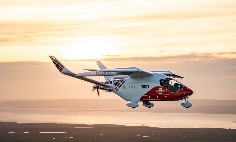 Beta Technologies Alia CX300 electric aircraft Loganair