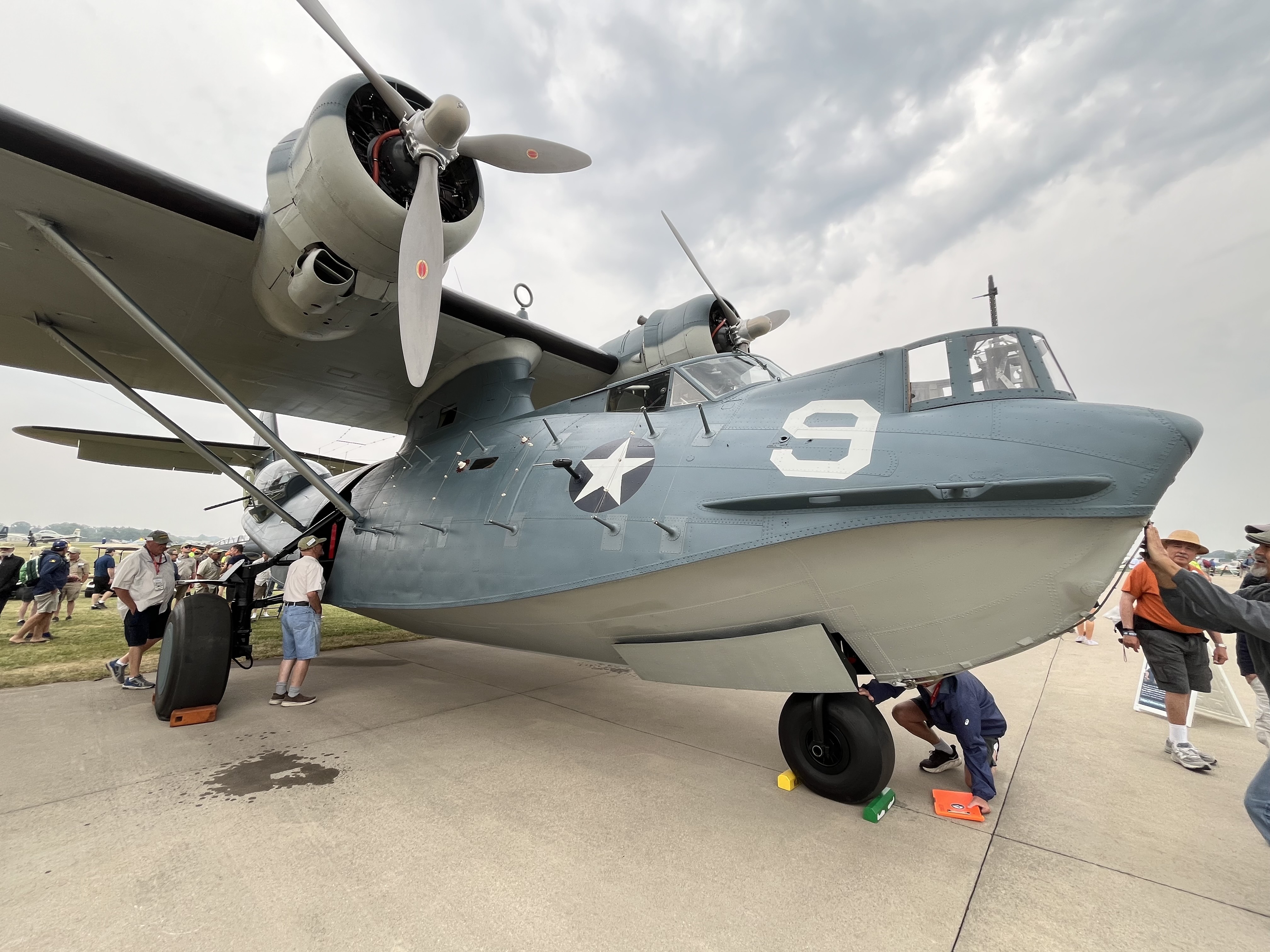 The PBY belonging to the American Heritage Museum in Hudson, Massachusetts, at EAA AirVenture Oshkosh [Credit: Meg Godlewski]