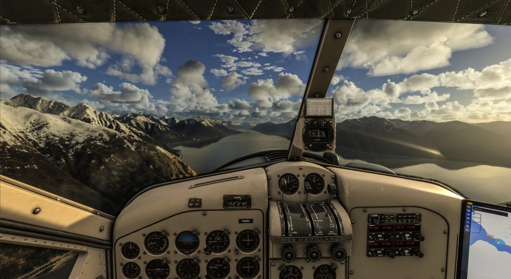 Pair your preferred EFB with the home simulator as a VFR navigation tool and enjoy the stunning scenery the sim has to offer. [Credit: Sean Siff/MSFS2024]