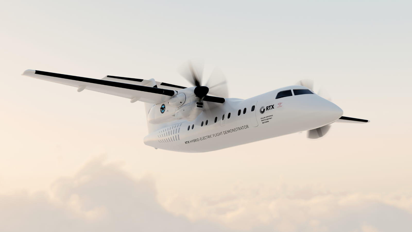 Pratt & Whitney Canada’s hybrid-electric propulsion system undergoes ground testing in Longueuil, Quebec, marking a key milestone in the development of fuel-efficient hybrid technology. [Credit: RTX]