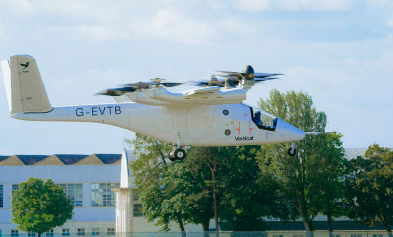 Vertical Aerospace VX4 Valo eVTOL electric air taxi prototype conducts flight test