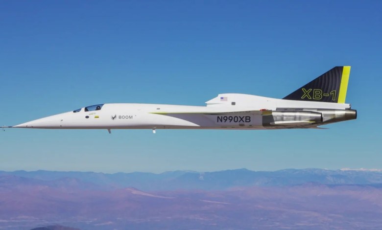 Boom Supersonic XB-1 demonstrator aircraft test flight