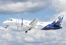 GE Aerospace hybrid electric flight demonstrator aircraft Saab 340B