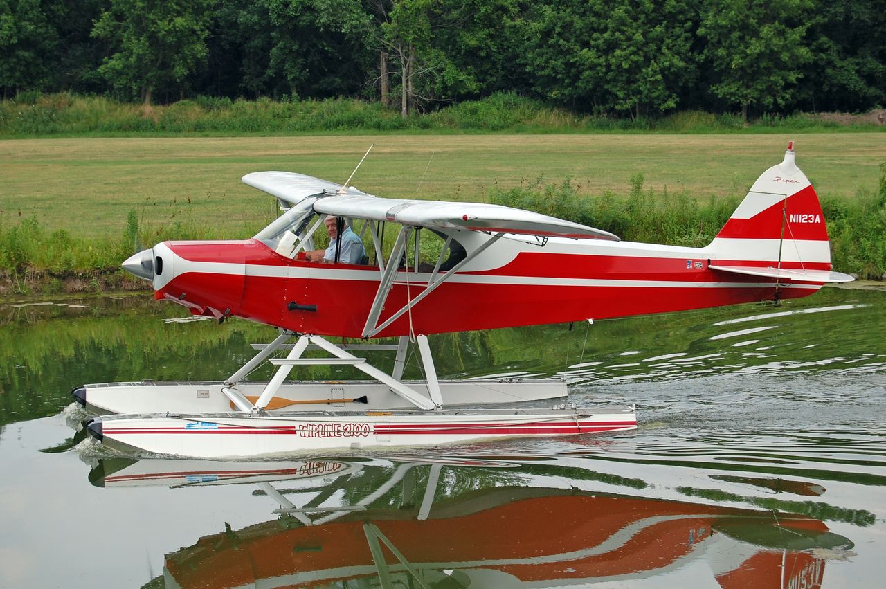 Robert ‘Wip’ Wiplinger in the cockpit of a floatplane [Credit: Wipaire LinkedIn]