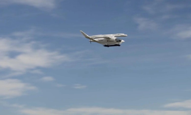 Beta Technologies Alia electric aircraft flying in Louisiana