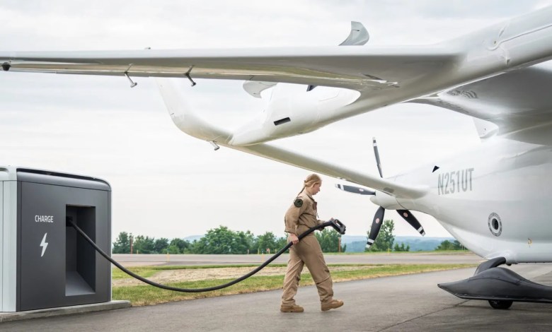 Beta Technologies electric aircraft and charger