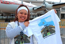Chauncey Jones designed the T-shirt art for the semiannual Boeing Field FOD Day 2026. [Credit: King County International Airport]