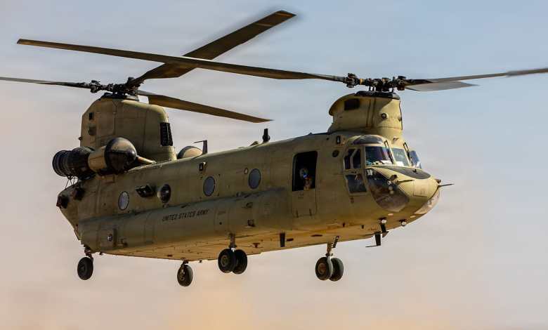 U.S. Army CH-47 Chinook cargo helicopter