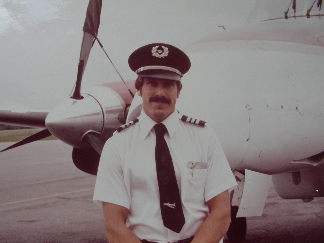 Les Abend’s first step toward an airline career as a Beech 99 copilot. [Credit: Les Abend]
