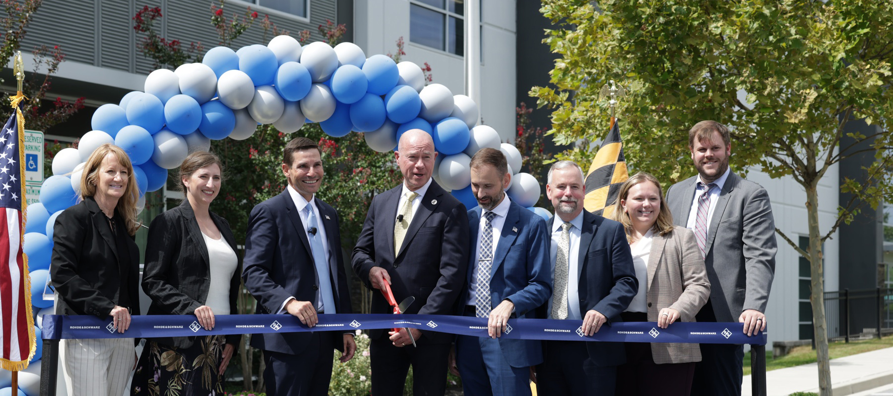 FAA Administrator Bryan Bedford ribbon cutting for Maryland voice switch manufacturing plant