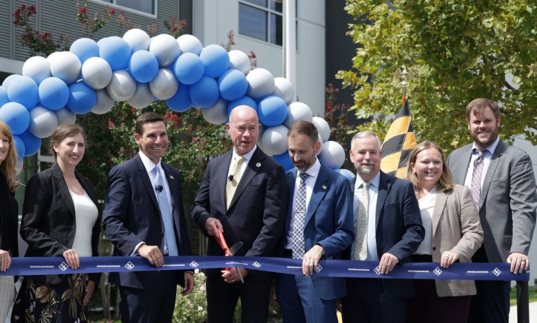 FAA Administrator Bryan Bedford ribbon cutting for Maryland voice switch manufacturing plant