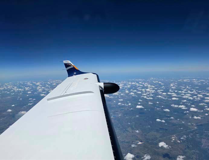 The TBM 980 provides an airline-style view from 31,000 feet. [Credit: Jonathan Welsh]