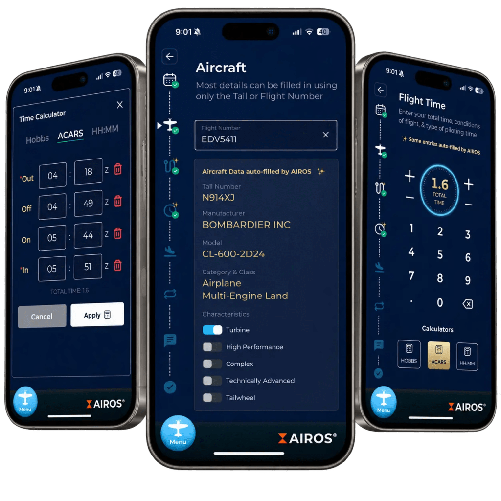 AIROS' digital logbook [Credit: AIROS]